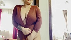 Big Tits Blonde Masturbates Her Pussy Alone in Intimate Session