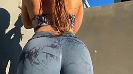 My cousin's big ass looks tight in those leggings