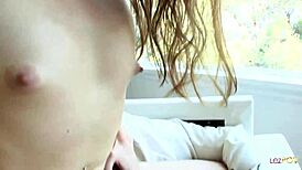 I got into lesbian sex with the shy brunette who had reservations about it all