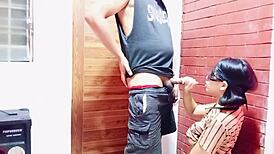 pinay teen intensely deepthroats huge cock in homemade blowjob session