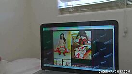 this bikini lady dreams about giving a handjob to a big cock