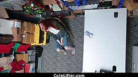 ginger teen 18+ fucked for stealing electronics.