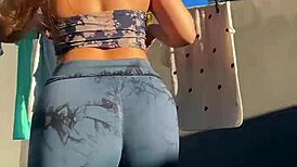 My cousin's big ass looks tight in those leggings