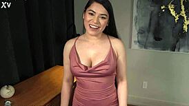 Bold POV fucking with assistant Meana Wolf in high definition