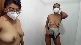 the whores are bathing before heading to the brothel for their shift.