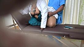 Doctor Shocked While Nurse Fucks Her In Clinic!