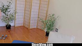 Joseline Kelly Stretches in Yoga CFNM Session