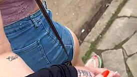 Pov Street Blowjob Leads to Facial Cumshot