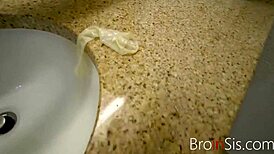i found the used condom in the garage. stepbrother gets punished.