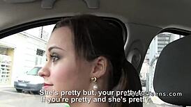 Shaved Cunt Teen Hitchhiker Sucks Cock Publicly