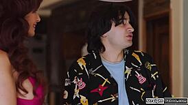 In this taboo tale, the young guy plays with his big tit stepmommy's body