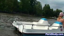 Eurobabe rides waterbike nude?