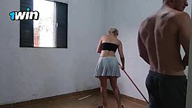 He fucked me during the cleaning session