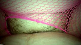 Bbw Pink Fishnets Creampie