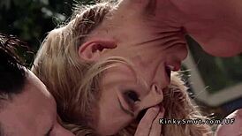 threesome bondage ffm rough sex upstairs