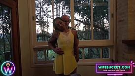 Latina Wife's Huge Clit Petting at Sunset