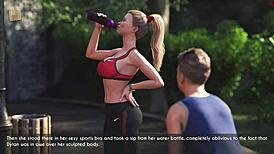 A wife and stepmother go for a jog together