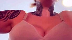 Influencer famous doesn't notice gym training in thong, bodybuilders stare at her wet pussy dripping down legs