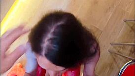 home sex session with amateur couple during casting