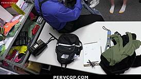 Troublemaker teen works on pleasuring the loss prevention officer