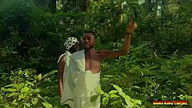 Intense outdoor bush fucking naughty ex girlfriend with big black cock