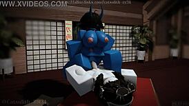 Demon girl can't get enough of that monster cock