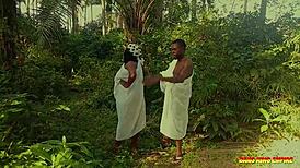 Intense outdoor bush fucking naughty ex girlfriend with big black cock