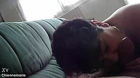 amateur bitch gets a sloppy blowjob and facial cumshot 😏💦