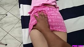 Teen Babysitter Tricks Father-In-Law Into Innocent Massage And Ass Touch