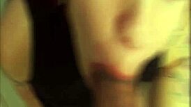 Redhead Gives Oral In Private Club.