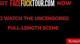 Blonde Submissive Whore Drips Cum During Throat Fuck!