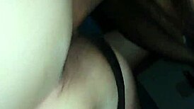 Fucking my girlfriend nicely in a thong outdoors, so sexy and public