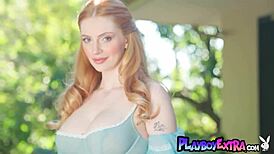 Natural Redhead Muse Maya Kendrick Reveals Her Pale Skinned Body Outdoor