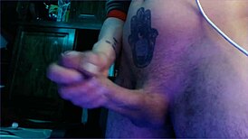 big load of cum coming out of my long thicc cock