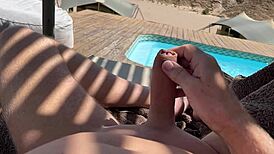 Cumshot In The Desert From Mature Amateur