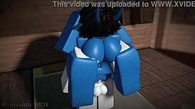 Demon girl can't get enough of that monster cock