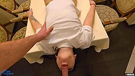 Step sister helps step brother cum in her pussy pantyhose quickly 😏