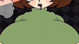 Chara's big tits titfuck fun 😏