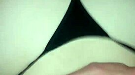 Fucking my girlfriend nicely in a thong outdoors, so sexy and public