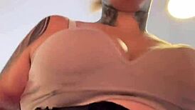 Influencer famous doesn't notice gym training in thong, bodybuilders stare at her wet pussy dripping down legs