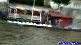 Eurobabe rides waterbike nude?