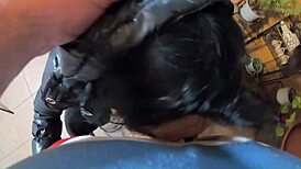 Milfycalla- A Lot Of Cum On My Black Down Jacket And Black Leather Leggings 216- Preview P2-I Love Filming In This Down