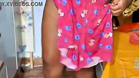 naked applying moisturizer in homemade setting