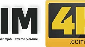 Petite lady gladly licks her handsome lover's anus in rimjob scene