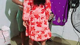 stepson suddenly starts touching his busty stepmoms tits and pussy in the bus