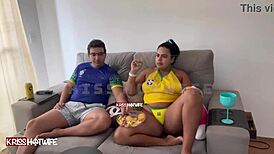 I felt so wild and slutty during the Brazil game, letting my desires run free as a horny wife.