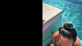 Public blowjob at infinity pool in Costa Rica