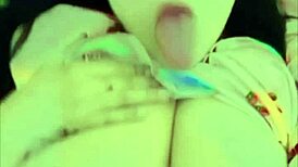 The fat cheating busty woman is the main character in this video