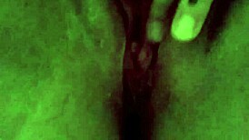 her pussy's swollen after rough fucking. did she get a creampie?