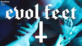 Put sexy latina feet on my cock while i lick soles